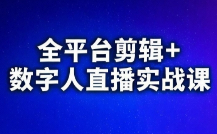视频号、快手、抖音全平台剪辑+数字人直播实战课(更新)​-阿灿学库