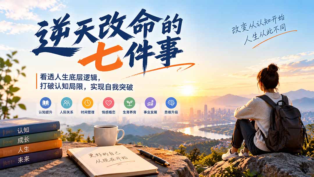 付费文章：逆天改命的七件事，看透人生底层逻辑，打破认知局限，实现自我突破-阿灿学库
