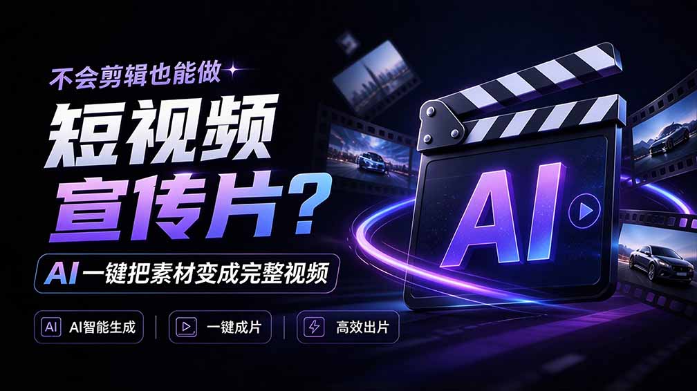 我跪下来了！不会剪辑也能做短视频宣传片？ AI 一键把素材变成完整视频，真是神奇，OpenFilm 超省事-阿灿学库