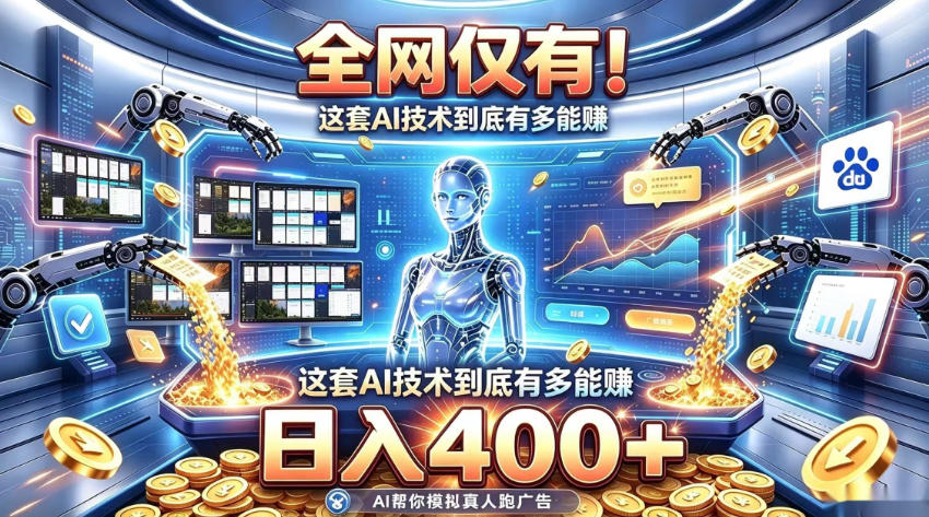 全网仅有!这套AI技术到底有多能賺,日入400+,无需人工干预,实现真正被动变现【揭秘】-阿灿学库